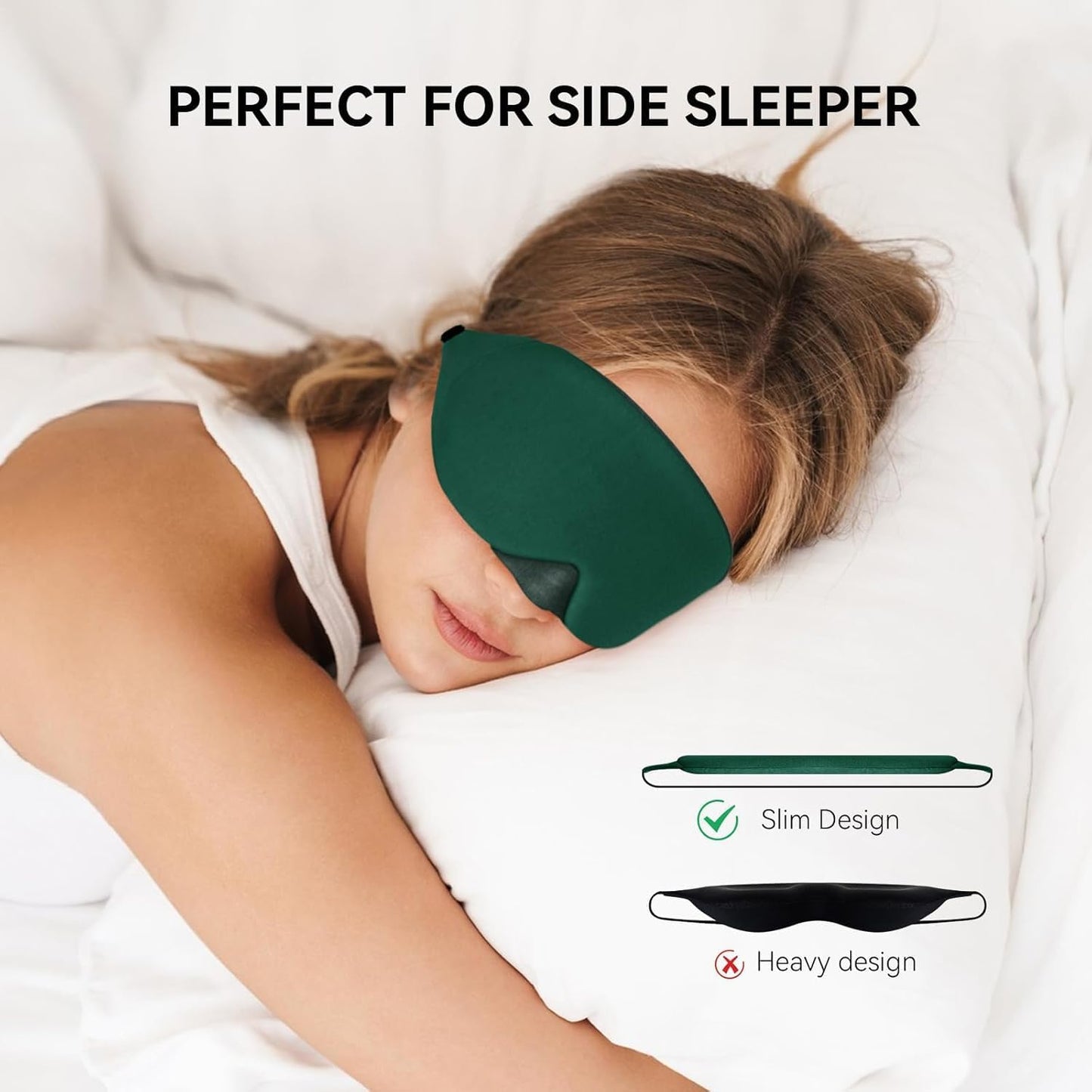 Mavogel Cotton Sleep Eye Mask, Light Blocking with Adjustable Nose Bridge | Updated Design, Soft and Comfortable Night Eye Mask for Men Women, Eye Blinder for Shift Work, Includes Travel Pouch, Grey