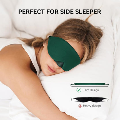 Mavogel Cotton Sleep Eye Mask, Light Blocking with Adjustable Nose Bridge | Updated Design, Soft and Comfortable Night Eye Mask for Men Women, Eye Blinder for Shift Work, Includes Travel Pouch, Grey