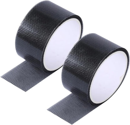 2 Rolls 2 Inch Window Screen Repair Tape Adhesive Screen Patch Window Screen Hole Cover Window Mesh Repair Tape Door Screen Mesh Tape Black