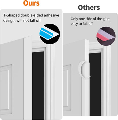 T-Shaped Rubber Weather Stripping Door Seal Extra Thick 2mm, 2 in x 20 Ft Heavy-Duty Alien Draft Seal Insulation Tape for Doors, Windows and Glass Shower Sweep Gaps(Clear)