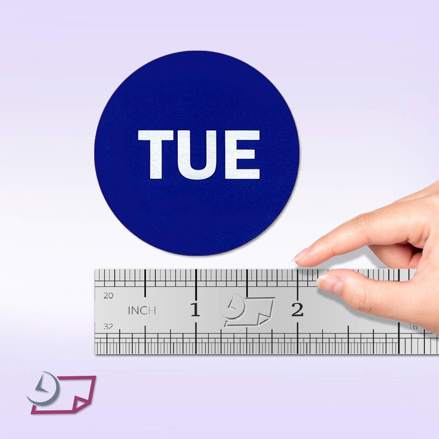2" Round Day of The Week Blue Color Coding Dot Stickers, 500 per Roll (Tue)