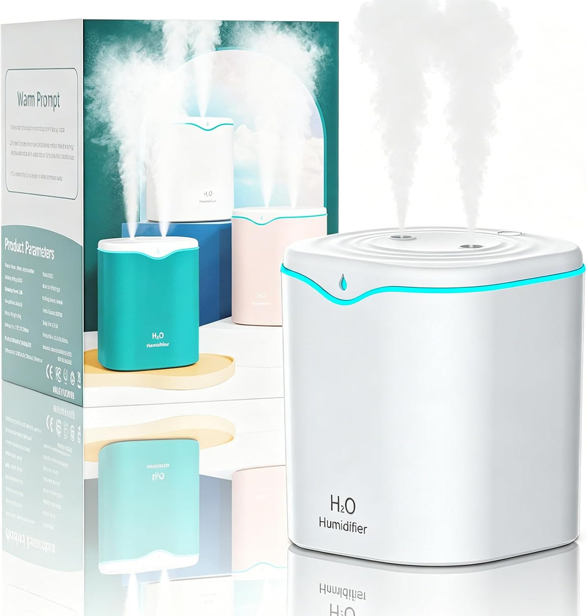 Humidifiers for Bedroom, 2.0L Cool Mist Humidifier for Plants & Home