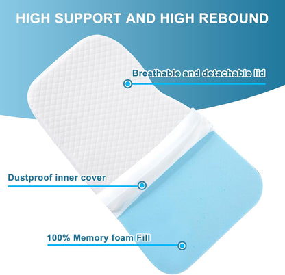 Knee Pillow for Side Sleepers, 100% Memory Foam Filling Leg Pillow for Side Sleeping, 4" Height Leg Pillow for Relieving Leg, Back, and Knee Pain Breathable & Pressure-Relieving Support - 18"x30"x4"
