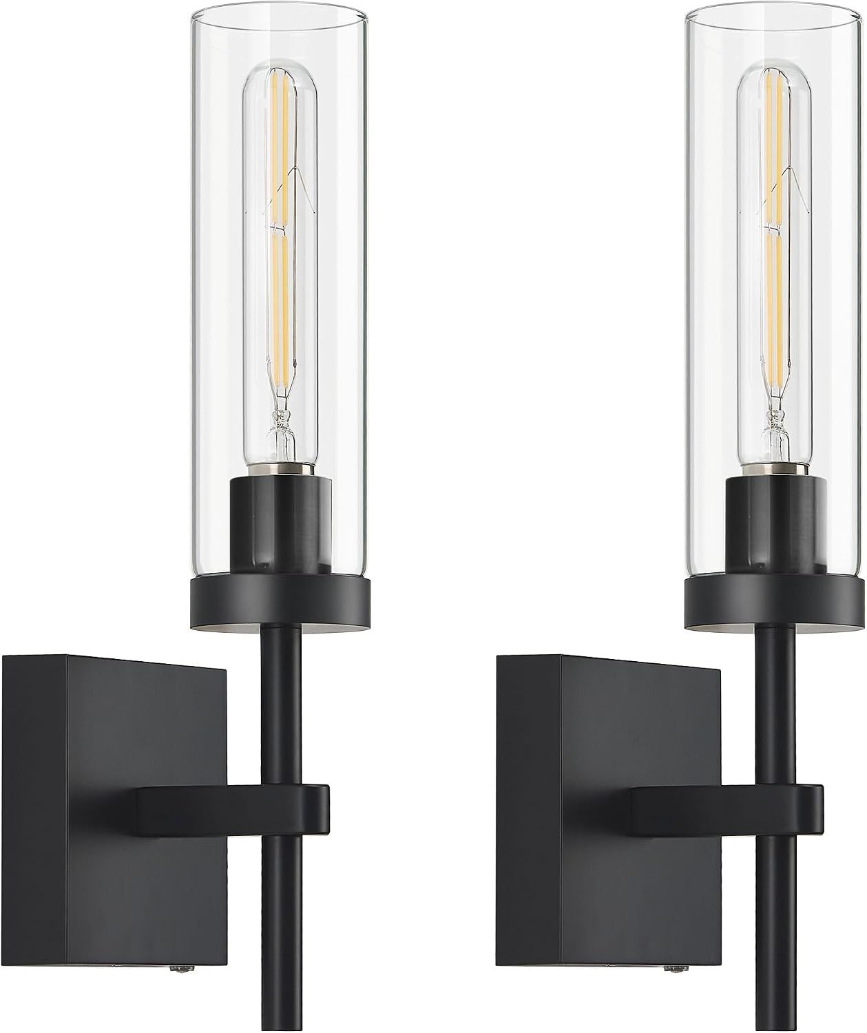 Wireless Wall Sconces with Remote Control, Battery Operated Wall Sconce Set of 2, Black & Gold Rechargeable Dimmable Wall Light for Bedroom Living room Bathroom Hallway Entryway Stairwell, 3000K