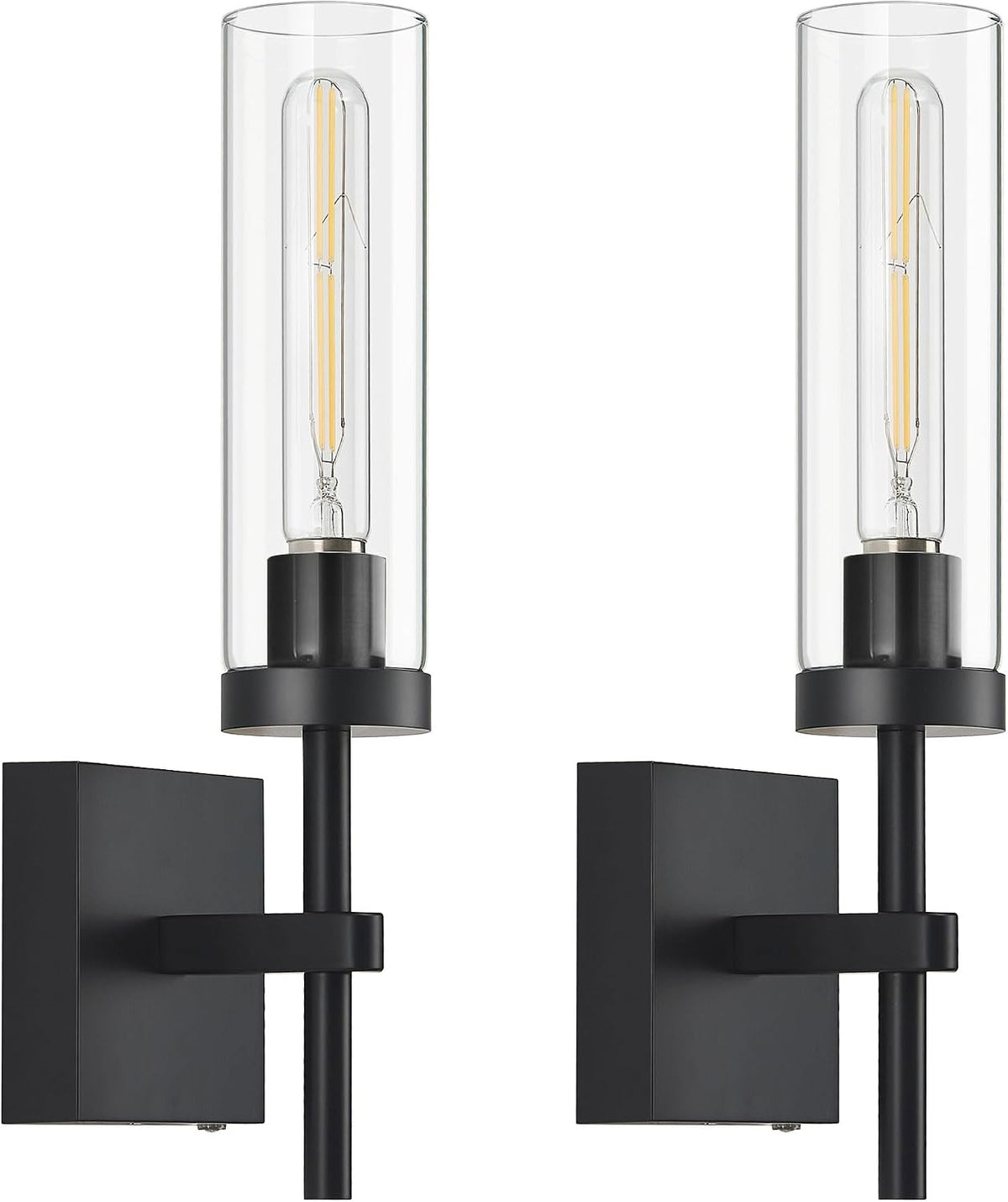 Wireless Wall Sconces with Remote Control, Battery Operated Wall Sconce Set of 2, Black & Gold Rechargeable Dimmable Wall Light for Bedroom Living room Bathroom Hallway Entryway Stairwell, 3000K