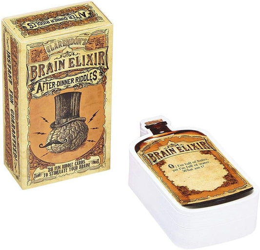 Front Porch Classics Brain Elixir – After Dinner RIDDLES Cards, Package may vary