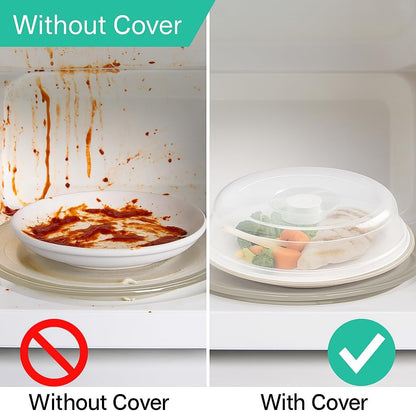 5 Piece Ventilated Microwave Covers Adjustable Steam Vents Assorted Sizes BPA Free Mixed Sizes For Large & Small Food Plates Bowls
