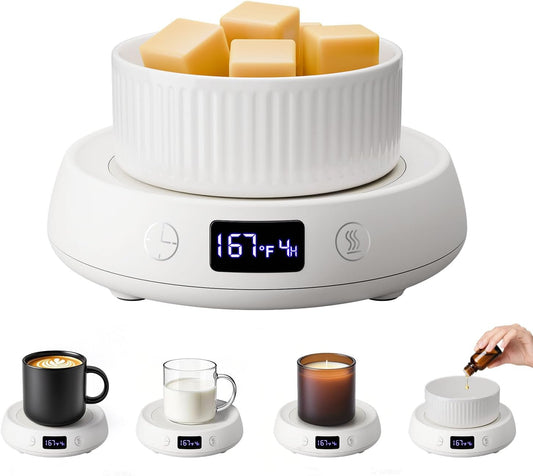Coffee Mug Warmer for Desk Timer Candle Warmer Lamp Scented Wax Melt Melter