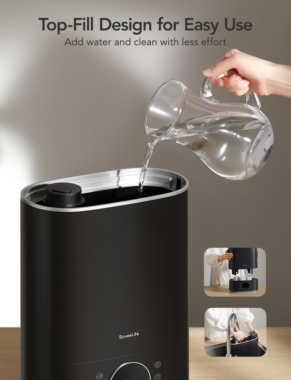 GoveeLife 7L Smart Humidifier for Bedroom, Warm & Cool Mist for Large Room