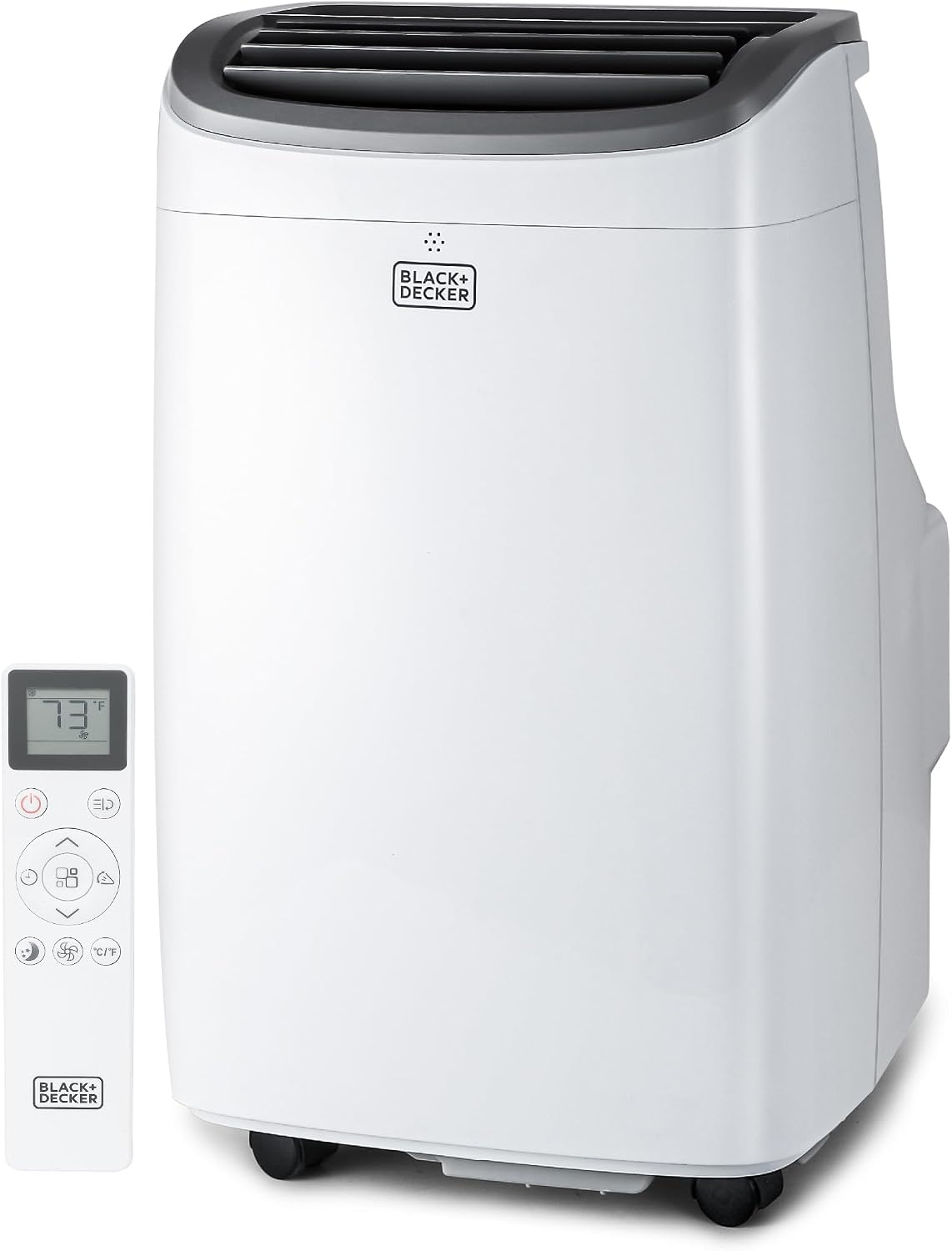 BLACK+DECKER Smart Portable Air Conditioner, 12,000 BTU, BPACT12WT, White | 8,000 BTU SACC for Rooms up to 550 Sq. Ft., Smart 3-in-1 Portable AC, Fan and Dehum with Follow Me Remote