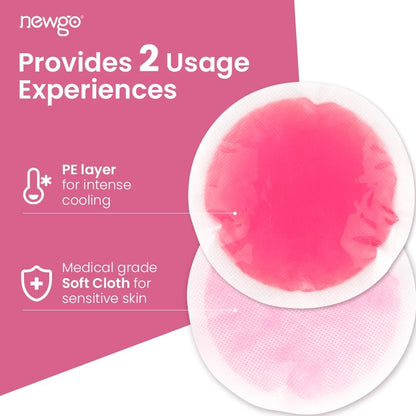 NEWGO Small Ice Packs for Injuries Reusable with Cloth Backing, 6 Packs | FSA Eligible, Round Hot and Cold Gel Pack, Flexible Cold Pack for Face, Toothache, Eyes Pain Relief