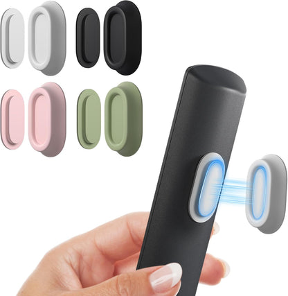Magnetic Remote Control Holder Wall Mount for TV/Fan, 5Pack-Black | No Drill Self-Adhesive TV Remote Holder for Bed, Silicone Remote Caddy, Bedside Organizer, RV Accessories