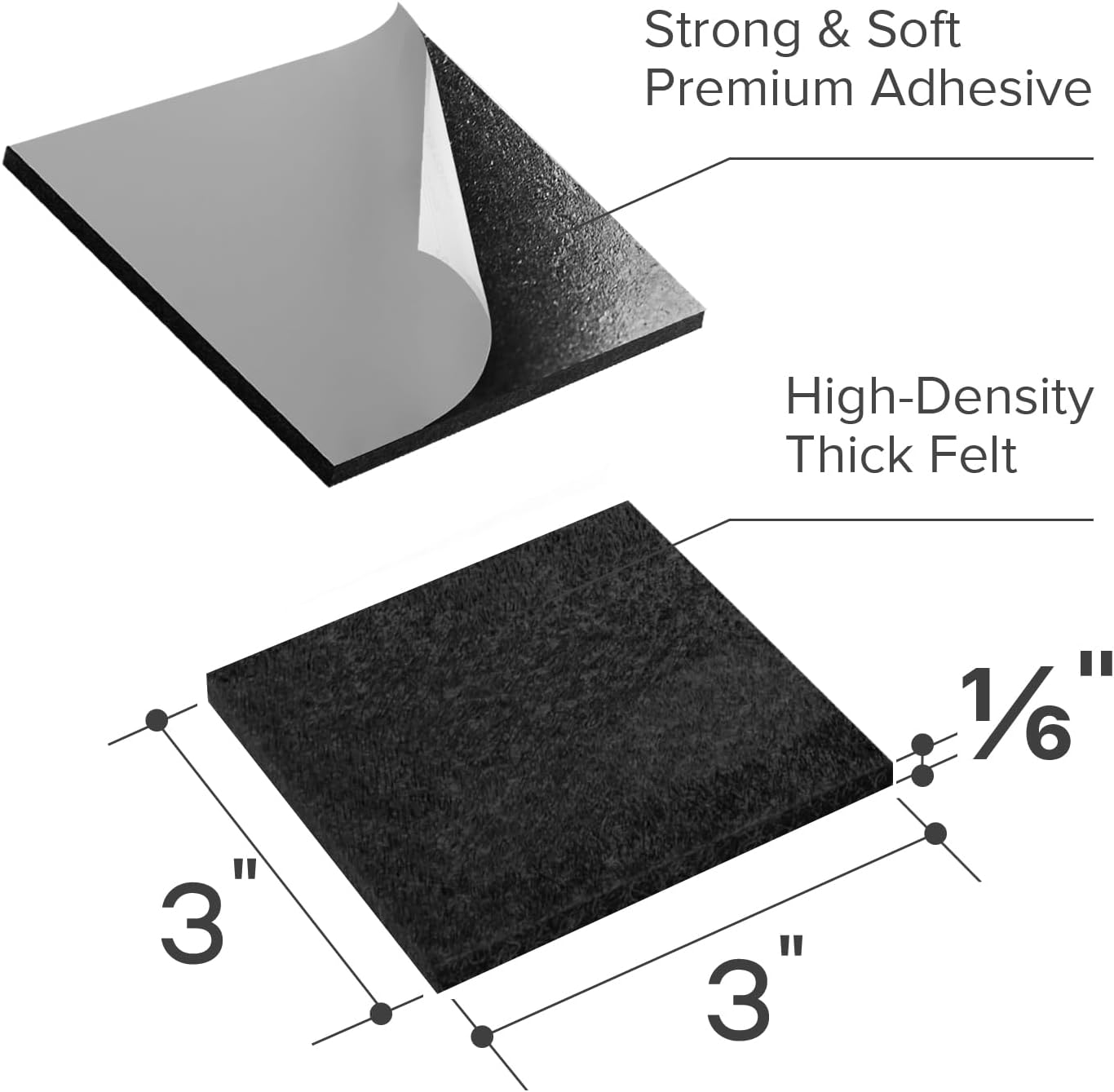 X-Protector Felt Furniture Pads - 20 PCS 6 x 1/2" - Premium Felt Strips | with Adhesive Backing - Rectangular Furniture Pads for Hardwood Floors - Cut Furniture Felt Pads to Size You Need! (Beige)