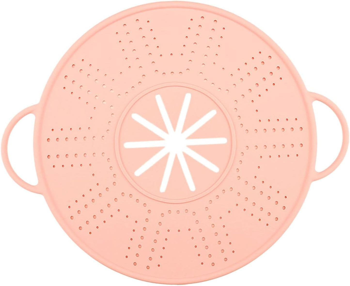 Silicone Spill Lid, Boil-Over, Silicone Splatter Screen for Soup Pot, Pink