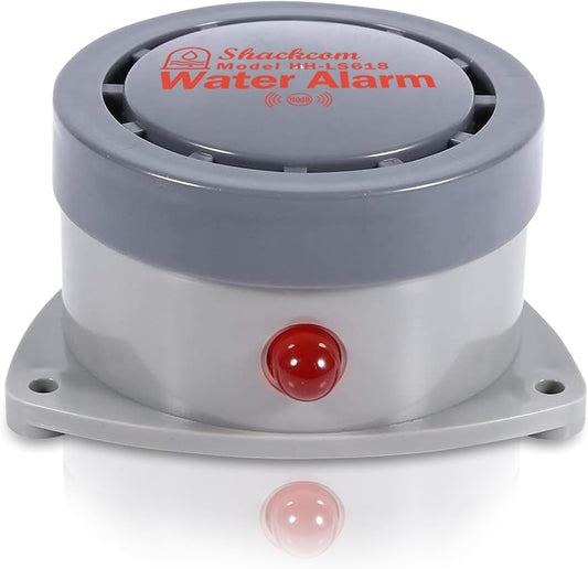 Water Leak Detector 2 Pack, Shackcom Water Alarm 110DB, Wireless, Waterproof & Battery-Operated, Audio and Light Alerts for Bathroom, Kitchen & Home Security ( Battery Not Included )