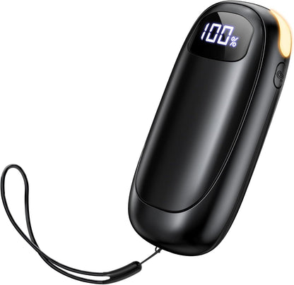 Hand Warmers Rechargeable, Electric Dual-Sided Heating with LED Display & Flashlight, Max 127℉, 13Hrs Long Lasting Pocket Heater for Raynauds, Golf, Hunting, Camping, Birthday Gifts for Men Women