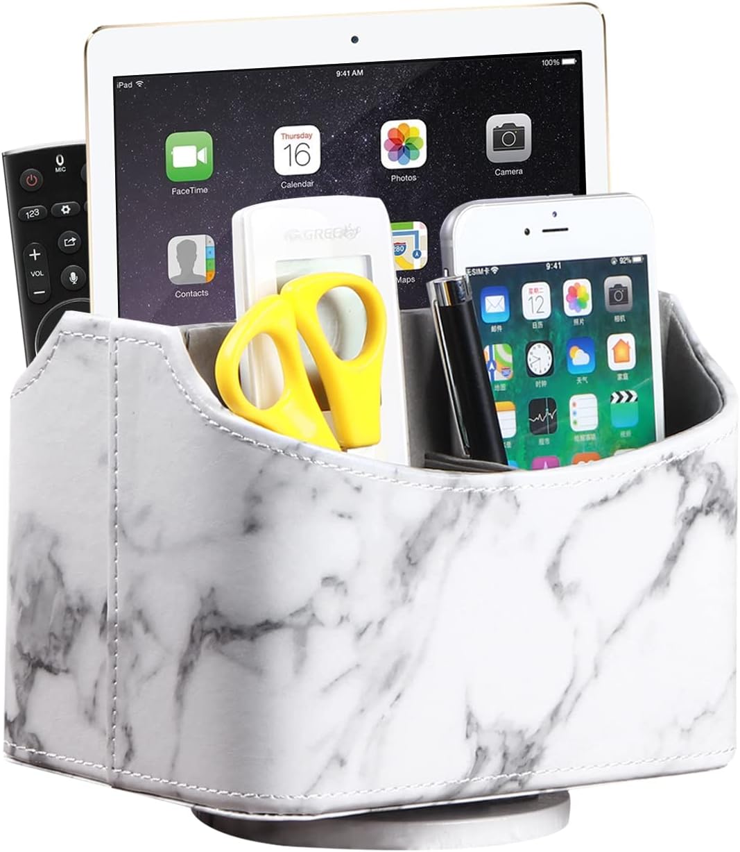 360° Rotatable Remote Control Holder,TV Remote Caddy for Nightstand Table