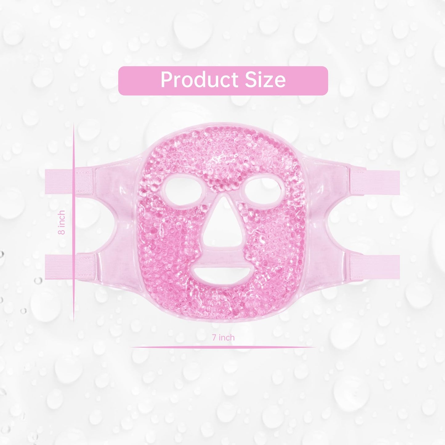 ZNÖCUETÖD Cold Face Eye Mask Ice Pack Reduce Facial Puff, Dark Circles, Hot Cold Compress Pack, Face SPA Gift for Woman Sleeping, Pressure, Headaches, Skin Care, Post Laser Cosmetic Care, Reversible