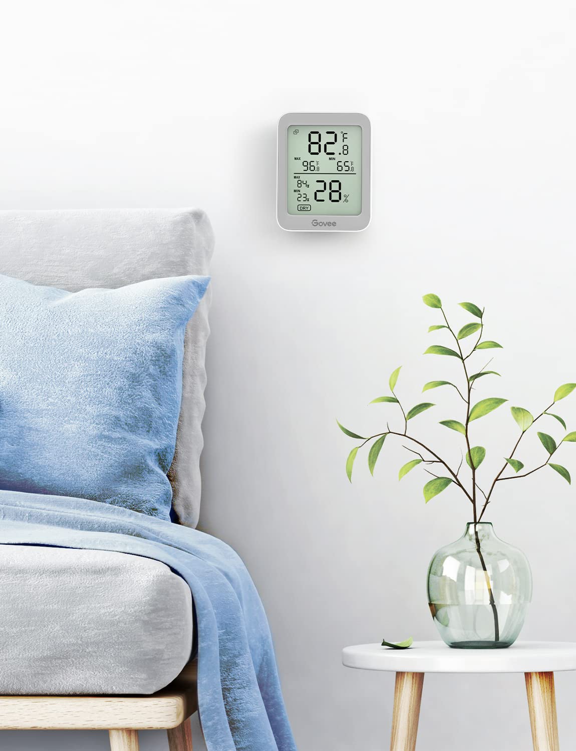 Govee Indoor Hygrometer Thermometer H5075 with Bluetooth App Control | Room Temperature Humidity Meter, 164ft Remote Monitor, Smart Alerts, 2 Years Data Storage Export, for Bedroom Wine Cellar