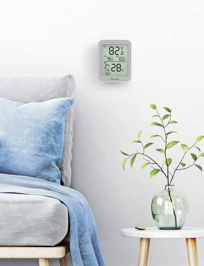 Govee Indoor Hygrometer Thermometer H5075 with Bluetooth App Control | Room Temperature Humidity Meter, 164ft Remote Monitor, Smart Alerts, 2 Years Data Storage Export, for Bedroom Wine Cellar