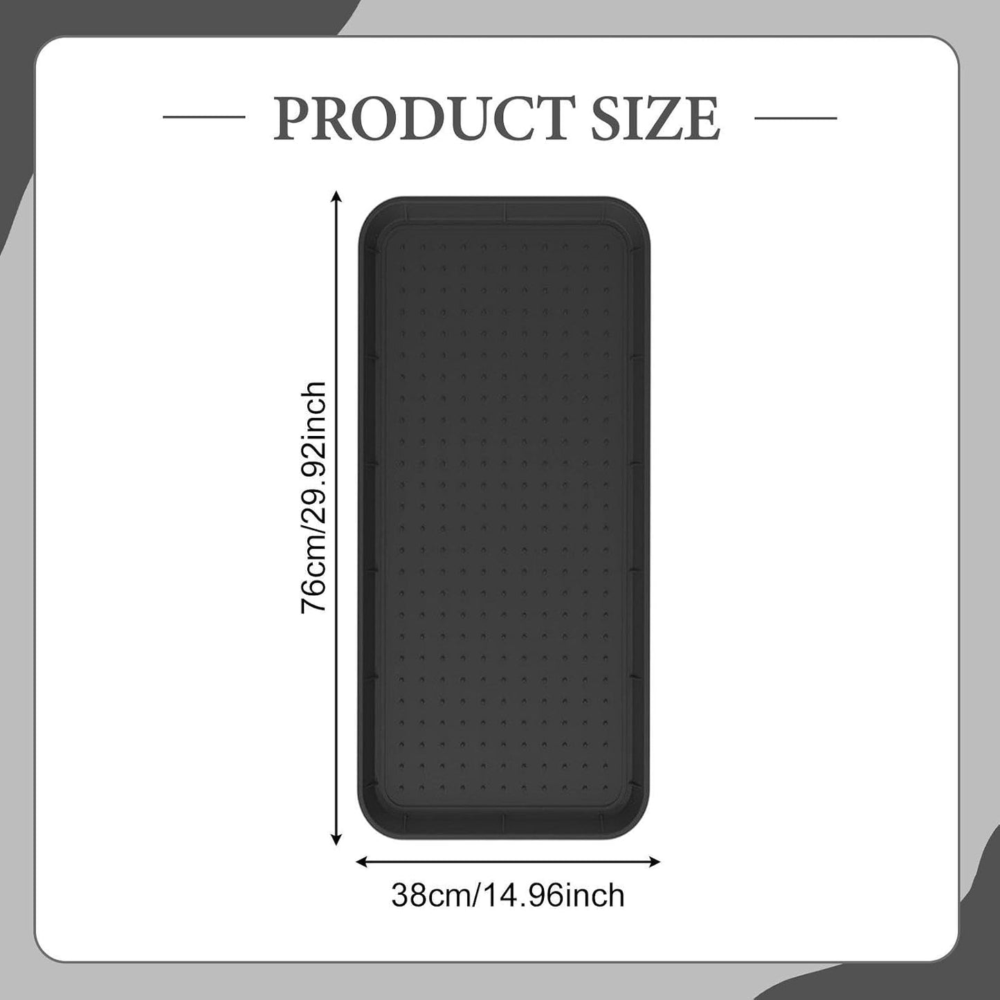 predolo Boot Tray Heavy Duty Silicone Multi Purpose Tray Raised Edge Suitable for Entryway Garden Patio Home Organization, Gray
