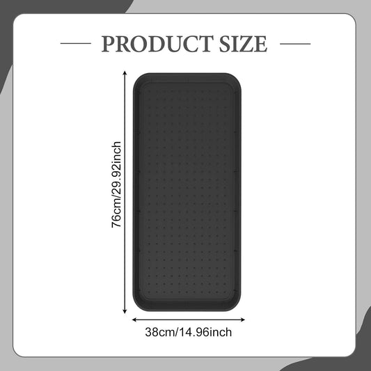 predolo Boot Tray Heavy Duty Silicone Multi Purpose Tray Raised Edge Suitable for Entryway Garden Patio Home Organization, Gray