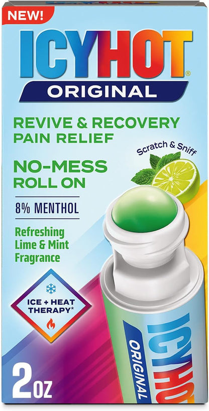 Icy Hot Original Pain Relief, Nighttime Recovery, Roll-On, Lavender, 2 oz.