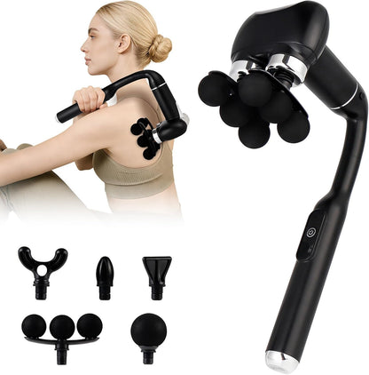 Massage Gun with Extension Handle, 2-in-1 Back Massager Gun