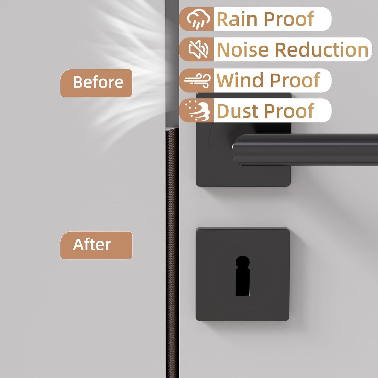 Kneelisa 118” Wedge-Shape Foam Window Weather Stripping Door Seal | Soundproofing Frame Winter Insulation Strip,Noise Cancelling Window Inserts,Door Gap Filler Light Blocker,White