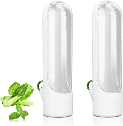 Fresh Herb Keeper for Refrigerator, 2PCS Cilantro Fresh Container Herb Savor Pod Herb Keeper and Herb Saver Fruit Containers Transparent Vegetable Preservation Bottle Kitchen Storage Cup for Cilantr
