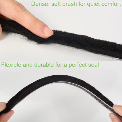 Self-Adhesive Weather Stripping Seal for Doors & Windows – Soundproof Insulation Gap Filler for Sliding, Exterior, Front, and Jamb Frames – 0.2" x 0.35" x 16.5 ft, Gray