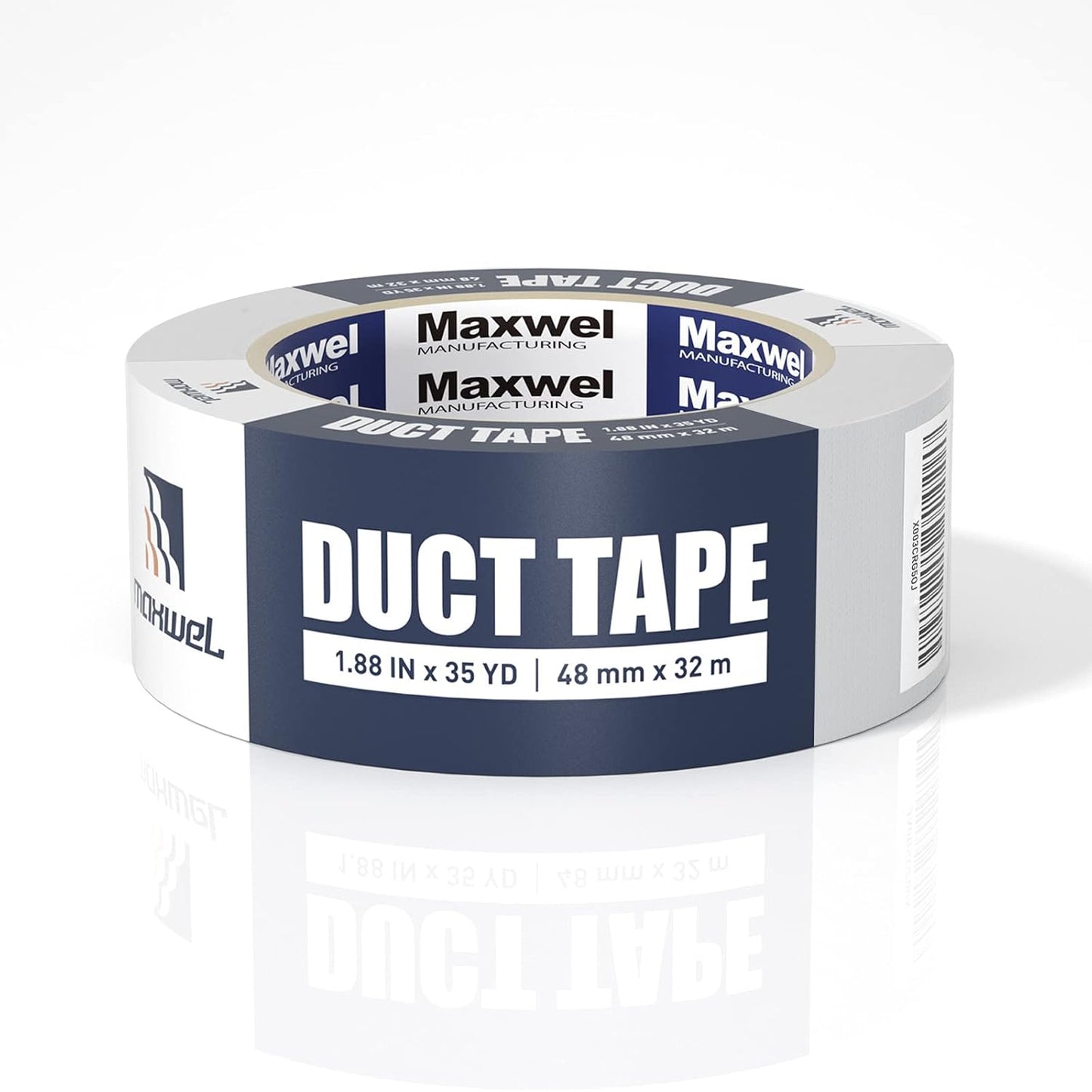 Duct Tape White Heavy Duty Waterproof Duct Tape for Home Repair | 1.88" 35 Yds No Residue, Strong Adhesive, Tearable for Multi Purpose Indoor Outdoor Use, Vehicle Repairs, DIY, Emergency Fix