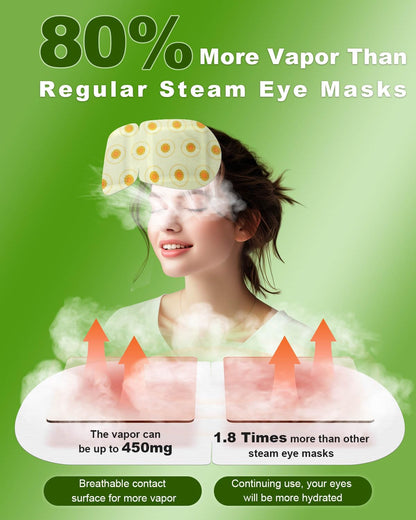 Steam Eye Mask,Warm Eye Compress for Dry Eyes Sleep Mask,Hot Auto Heated Eye Masks Relaxing Items for Women Moist Heat for Eyes Soothing Eye Fatigue,Disposable EyeMask for SPA Essentials