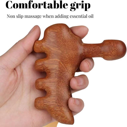 Wood Foot Massager Acupressure Tool Deep Tissue Reflexology Stick | Sandalwood Foot Reflexology Massager, Deep Tissue Acupressure Stick, Meridian Therapy, Relieve Muscle Tension, Multi-Use Tool