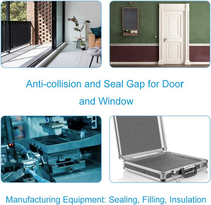2 Rolls Foam Seal Tape for Door Window Insulation, Soundproof and Shockproof Foam Adhensive Strip, 3/8" Wx3/16 T Single Sided Foam Tape, Cold Air and Draft Closed Cell Seal Strip,Total 32FT