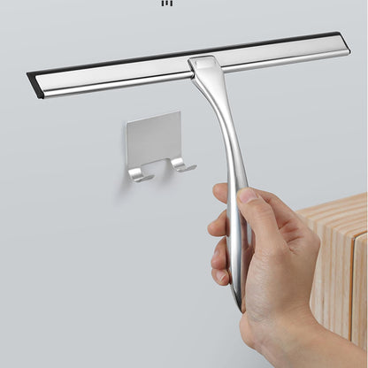 4 Pack All-Purpose Stainless Steel Squeegee Holder Shower Door Hooks Towel Hooks Hanger Organizer for Bathroom Shower Glass Doors Squeegee Cleaner Tool