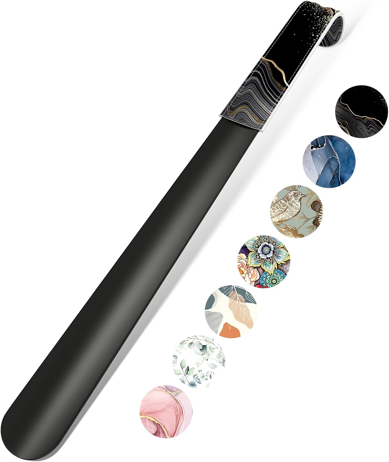 16.5 Inch Long Handle Shoe Horn for Seniors Men Women Kids, Metal Shoe Horns for Boots