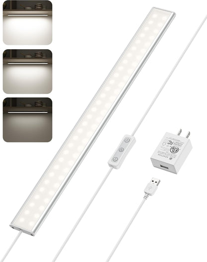 ASOKO Motion Sensor Dimmable Led Under Cabinet Light, 12" Cool White | ASOKO Motion Sensor Dimmable Led Under Cabinet Light, 12" Plug in Cool White 6000K Bar for Kitchen Counter Closet