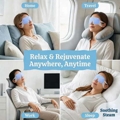 30 Pack Self-Heating Steam Eye Masks for Dry Eyes: Moist Heat Warm Compress