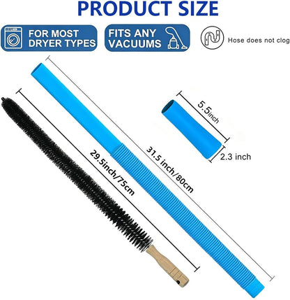 Dryer Vent Cleaner Kit Dryer Lint Vac Vacuum Hose Attachment Cleaning Hose Lint Trap Cleaning Tool and Brush 2 pieces