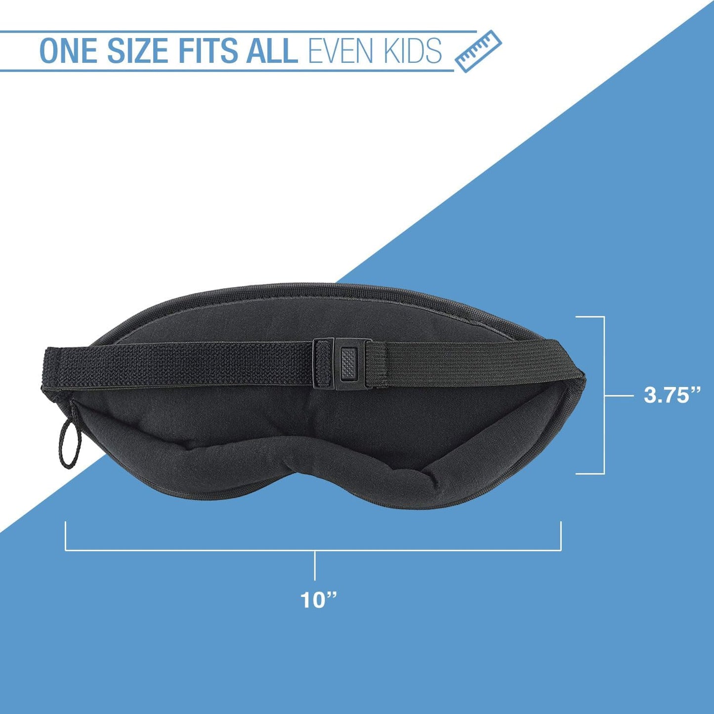 Lewis N. Clark Comfort Sleep Mask | Eye Mask for Travel | Comfortable & Breathable | Light Blocking & Adjustable | Light Blue