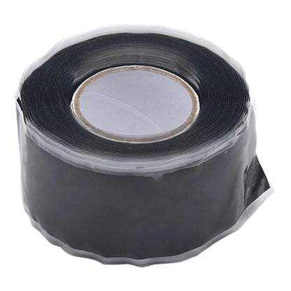 Black Self-Fusing Silicone Repair Tape, Waterproof Pipe Sealing Tape, Insulating Silicone Grip Tape, Rubber Hose Repair Tape, Stretch-Resistant Leak Stop Tape for Cars, Pipes, Hoses (1 Inch X 5 Ft)