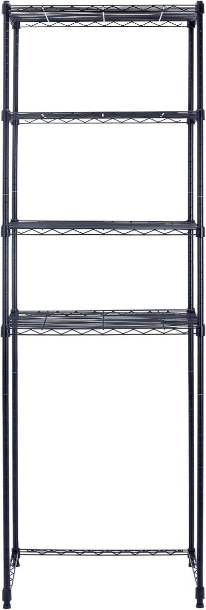 Zvyteay 4 Tier Mini Fridge Shelf Adjustable Height Storage Shelf Metal Storage Rack Mini Fridge and Microwave Stand for Dorm, Kitchen, Office, White