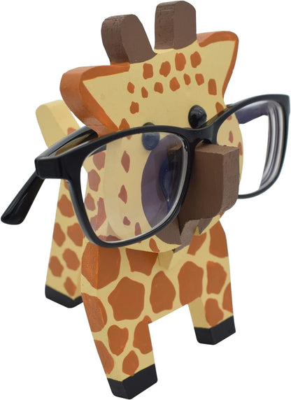 Creative Glasses Holder Stand, 3D Wooden Puzzle Animal Eyeglass Stand Home Office Desk Décor Gift (Cat)