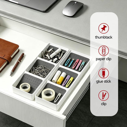 Small spice drawer organizer insert,1 pack,3 layer silicone non-slip mats, L15''xW5.6''xH2'',Kitchen drawers or countertops (jars not included),Expandable spice drawer organizer insert narrow