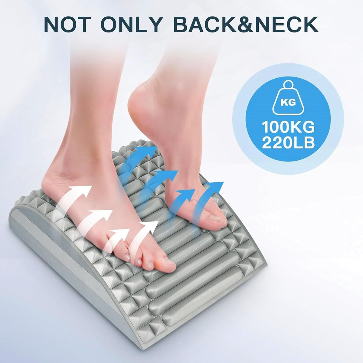 Refresh Neck and Back Stretcher Posture Corrector for Neck Pain Relief, Lower Back, Upper Back and Shoulder (Blue)
