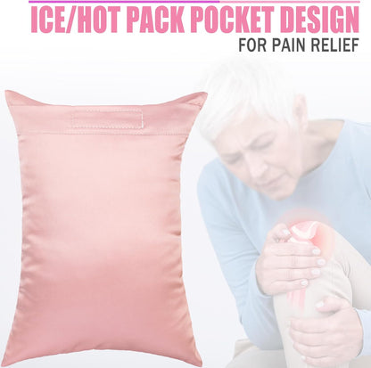 Comfortable Padding Knee Pillow for Side Sleepers Leg Support Pillows Hip Replacement Back Pain Relief Pressure off After Surgery between Thighs Joints Side Sleeping Men Women, Painting Flower