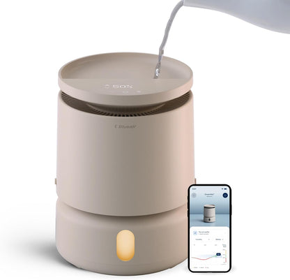 BLUEAIR 3.8L Top-Fill Humidifiers for Bedroom, 1 Gal, DreamWell H38i Grey