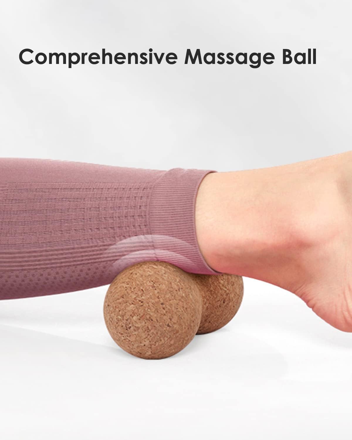 KITWILD Cork Peanut Massage Ball | Peanut Double Lacrosse Massage Ball, Deep Tissue Muscle Massage, Myofascial Release, Muscle Knots, Yoga Therapy