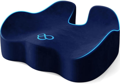 Seat Cushion, Non-Slip Memory Foam Chair Cushion for Taibone, Black/Large | Chair Pillow with Handles for Car Office Chair, Tailbone/Sciatica Easing& Post-Surgery Recovery Chair Cushion